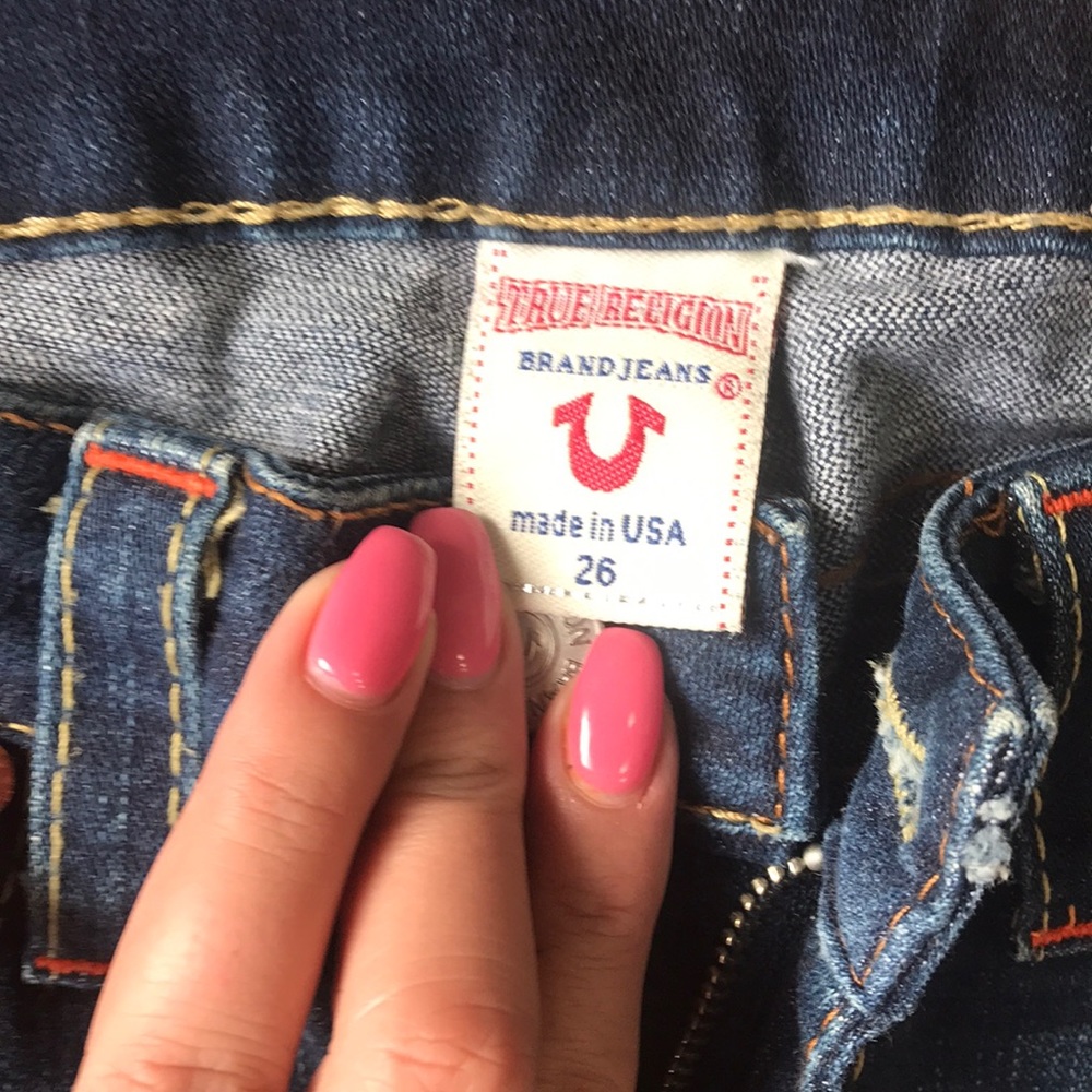 💎 True Religion Johnny jeans, dark wash, size 26 - Picture 4 of 5